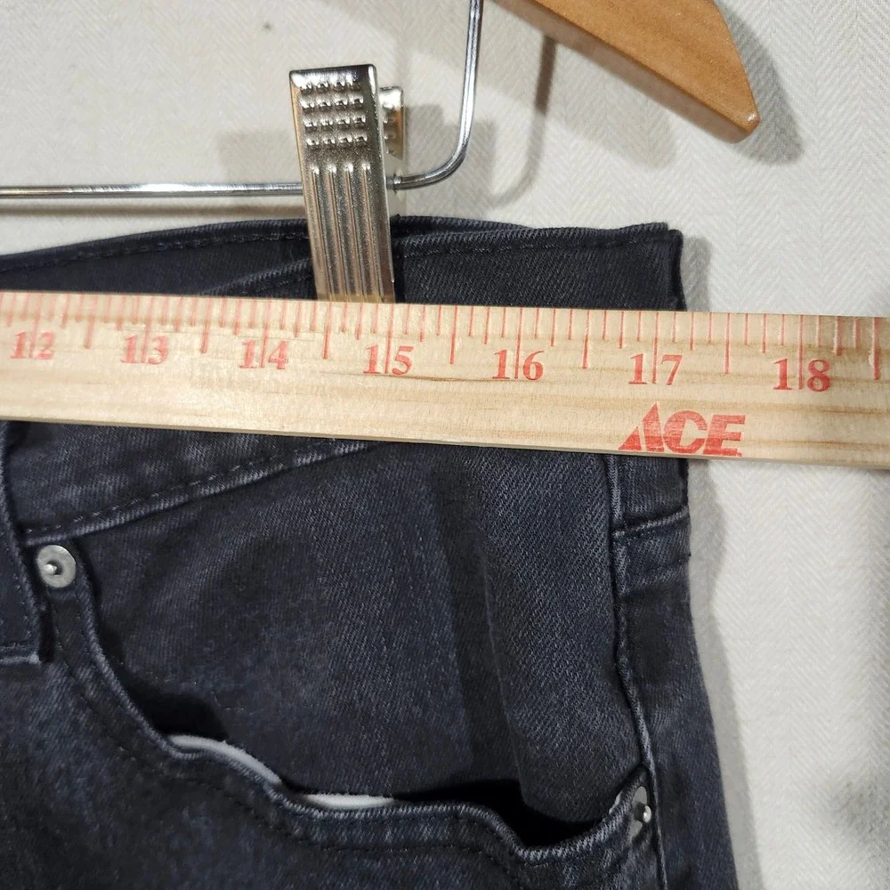 Levis 502 Regular Taper Mens Jeans Faded Black Denim W36 L32 Stretch 5-Pocket